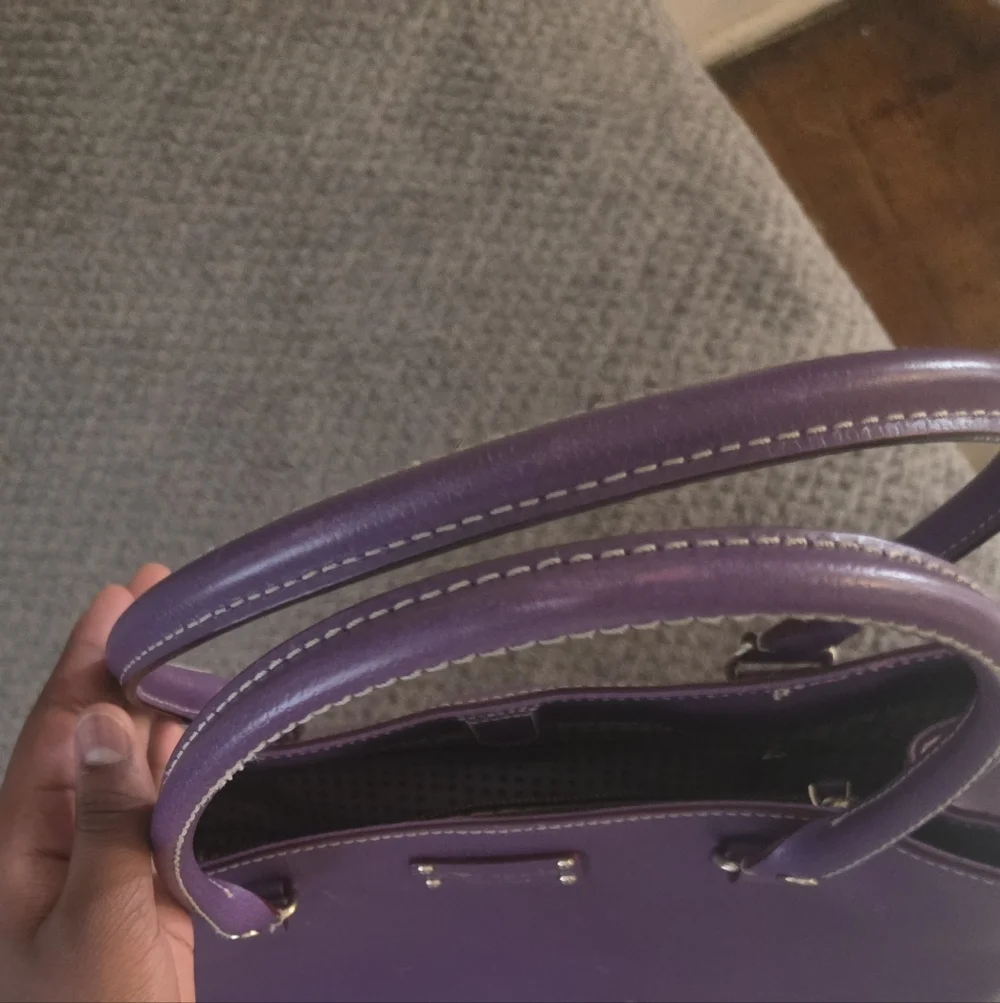 Kate Spade Purple Pebbled Leather Tote - Picture 3 of 12